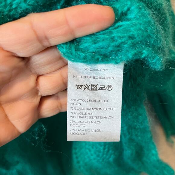 Anthropologie The Posey Stitchy Distressed Wool Blend Knit Sweater XS Petite - Picture 5 of 6